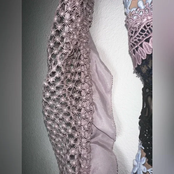 Self-Portrait Bellis Lace Trim Dress With Frilled Sleeves - Picture 10 of 16